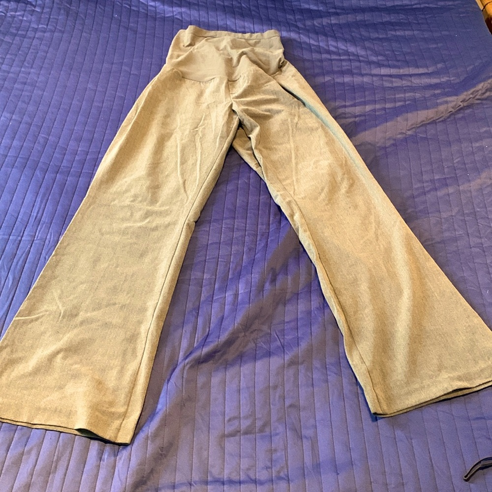 Maternity - Motherhood Maternity Boot-Cut Trousers - Medium Grey - Size XL